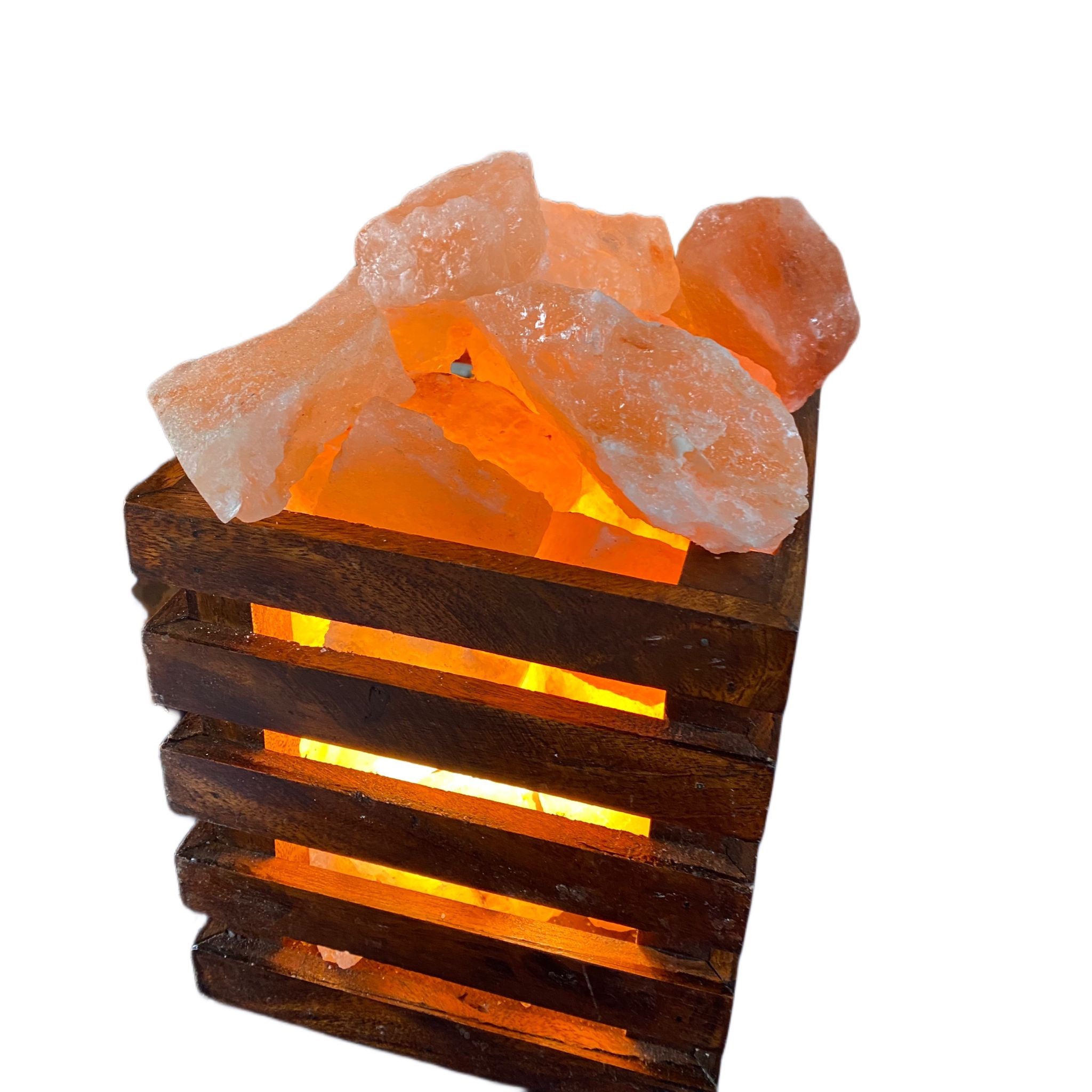 Lampada braciere cassettina legno