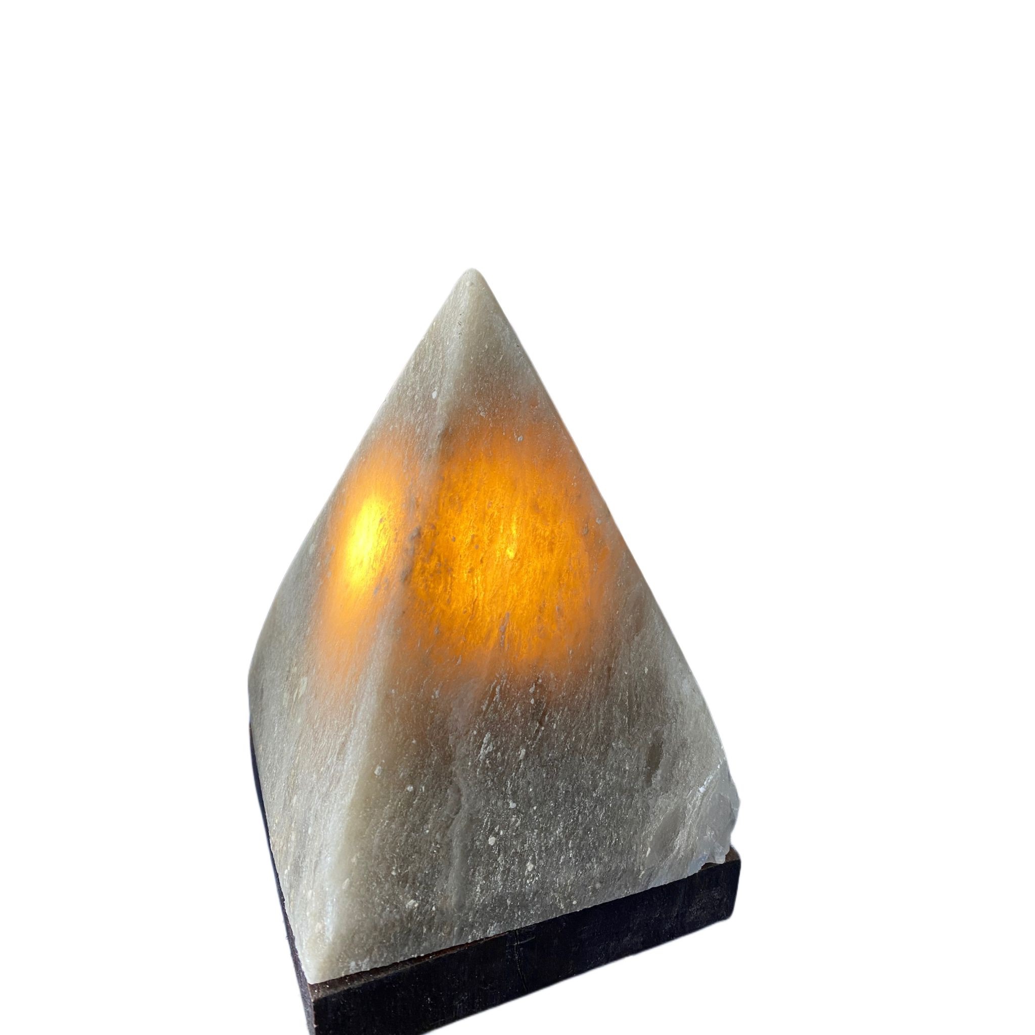 Lampada piramide sale grigio Himalaya