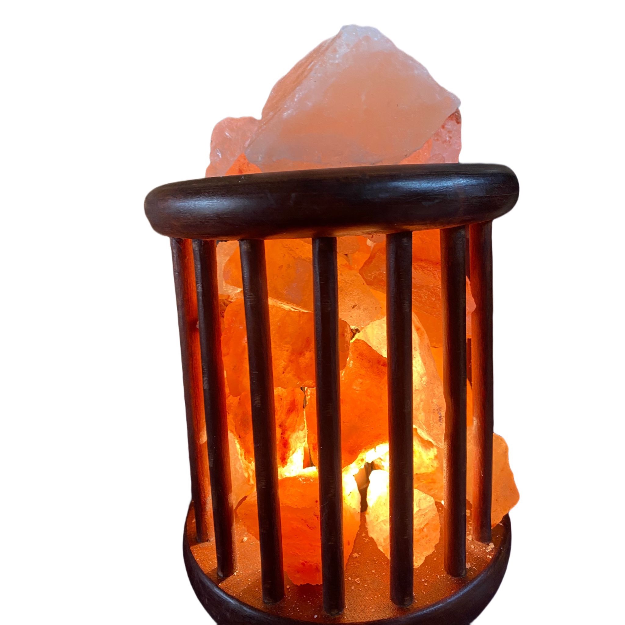 Lampada cilindro in legno