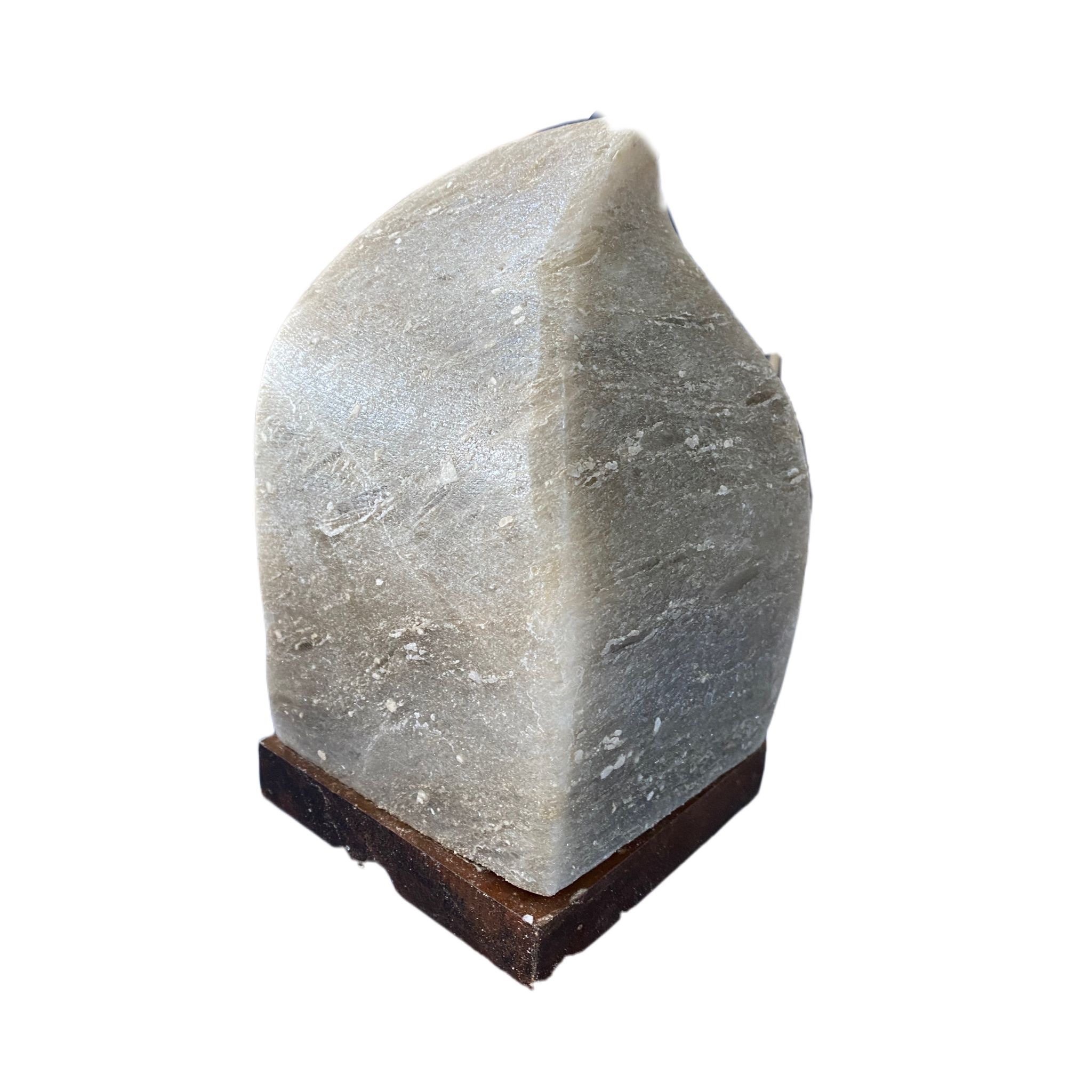 Lampada fiamma di sale grigio Himalaya - immagine 2