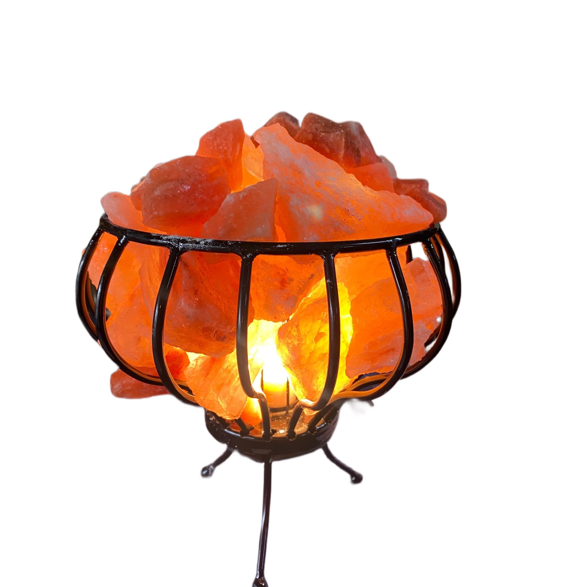 Lampada braciere in metallo