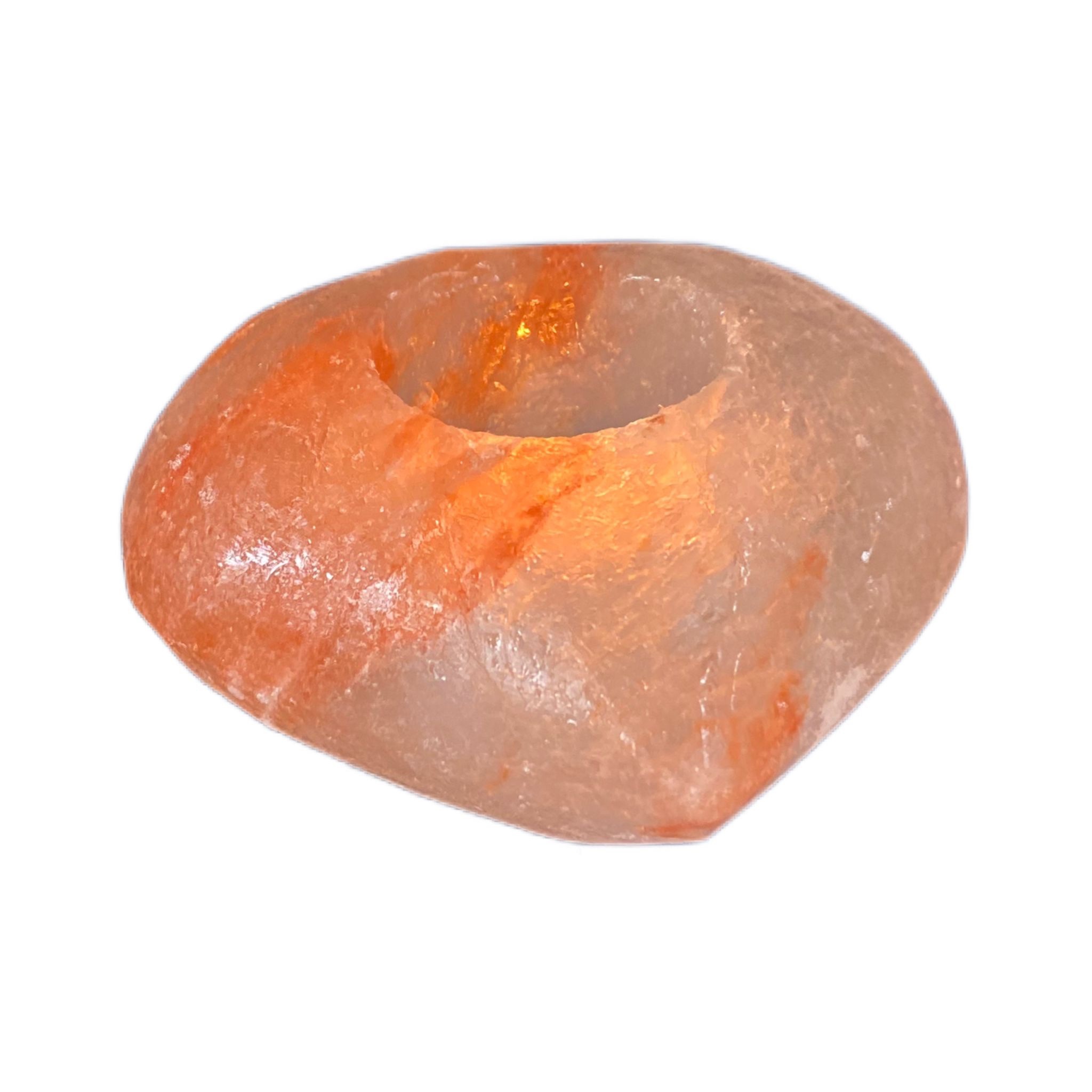 Portacandele cuore cristalli di sale