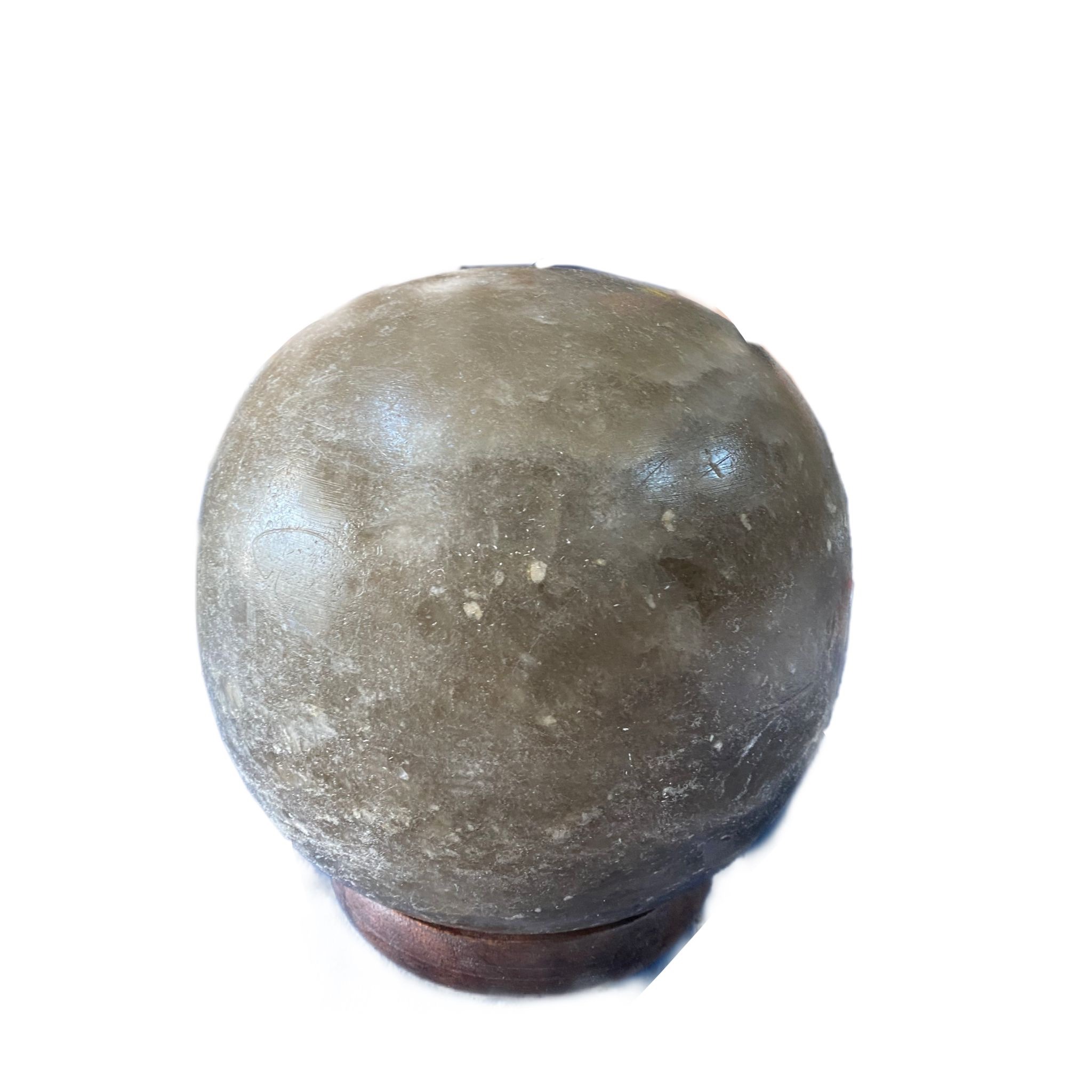 Lampada sfera di sale grigio Himalaya - immagine 2