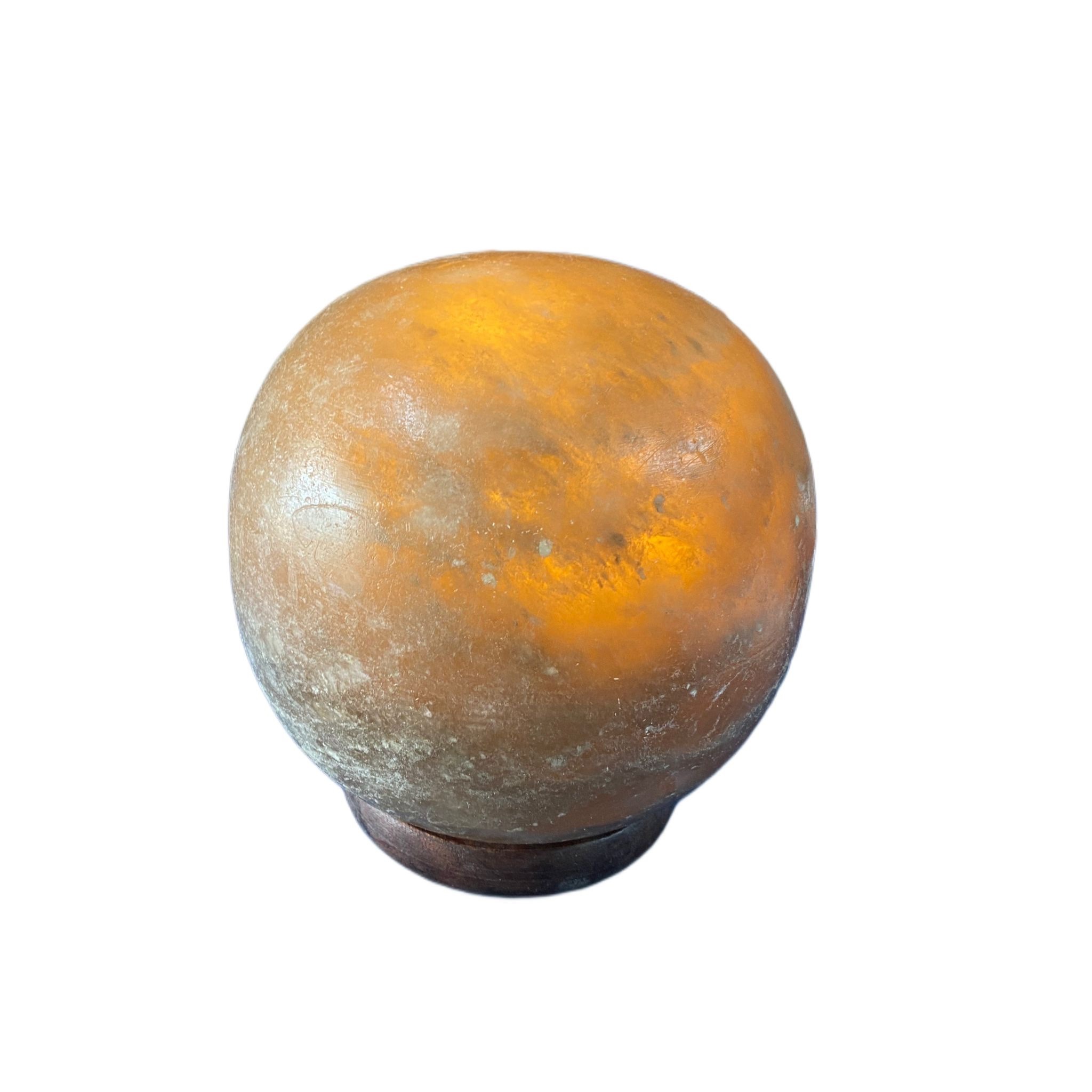 Lampada sfera di sale grigio Himalaya