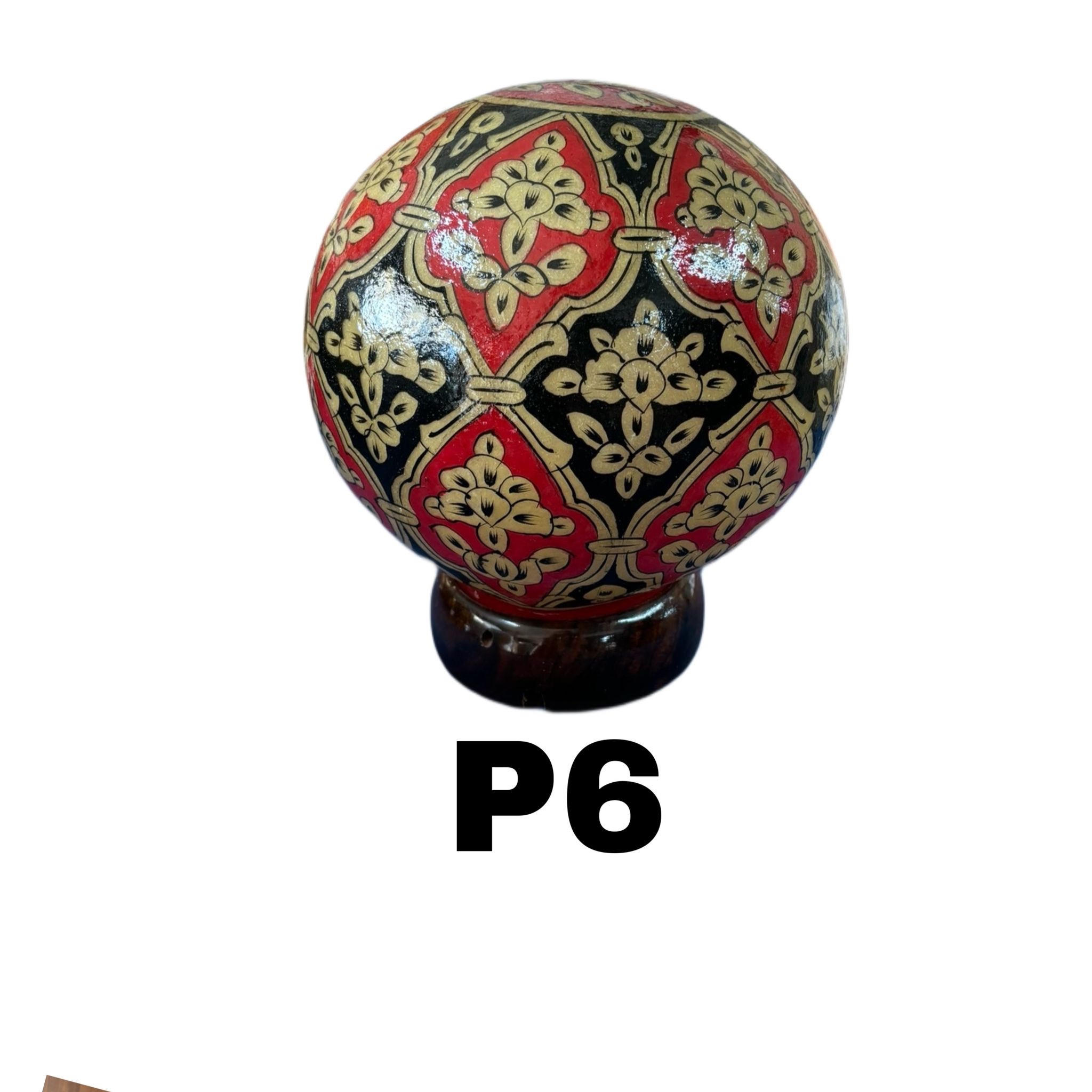 Lampada lavorata , nero rosso