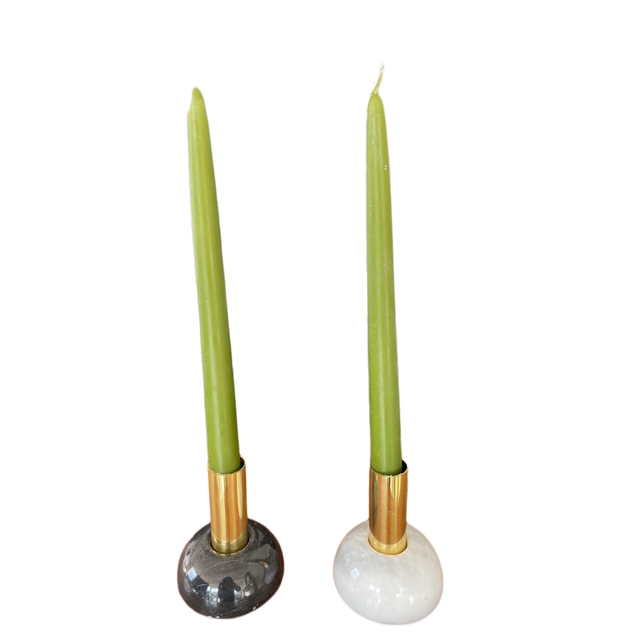 Portacandele nero in marmo